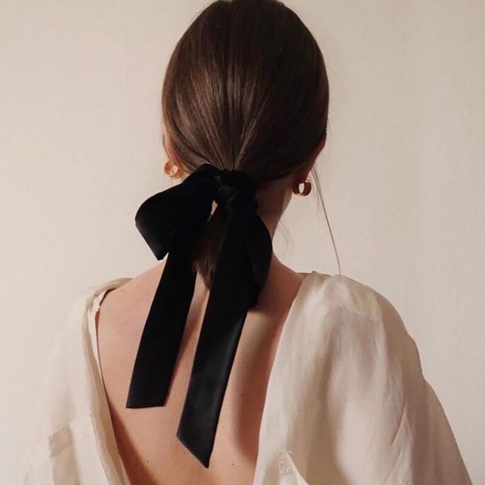 Black Bow Hair Pin - Picture 9 of 10